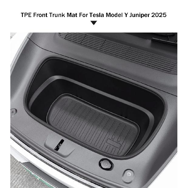 NewFor Tesla ModelY Juniper2025 Front Rear Trunk Mats Cargo Liner Waterproof Anti-slip TPE Pads All Weather Interior Accessories