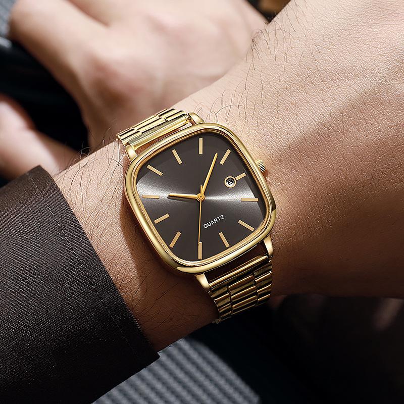 Fashion Square Men Calendar Quartz Watch Simple Men's Wristwatches Business Watches Top Brand Gifts Clock