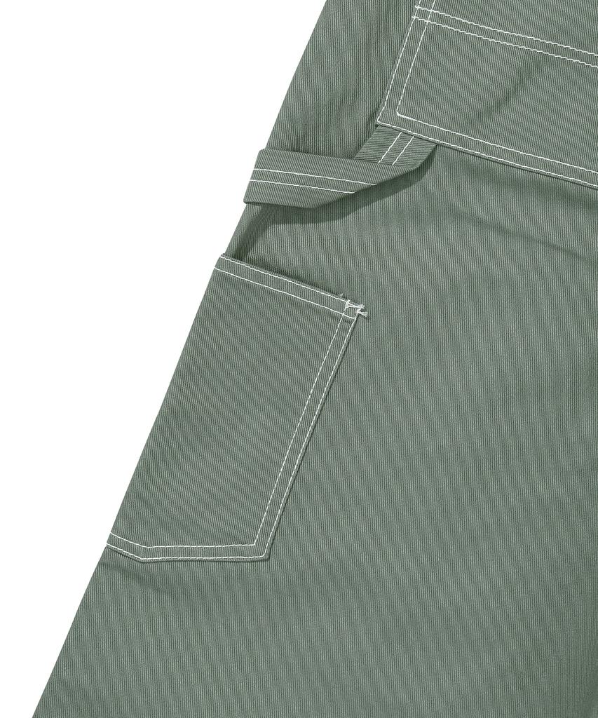 Syupeodeulai Double Knee Cotton Work Pants Khaki