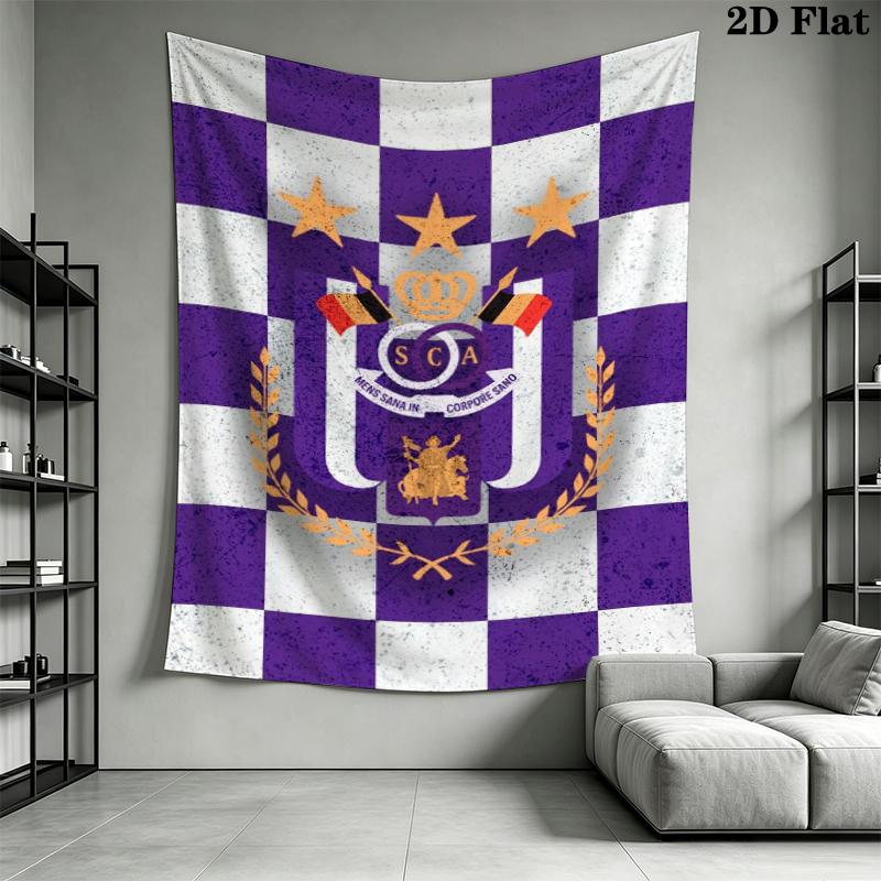 R.S.C. Anderlecht Wall Tapestry Aesthetic Wall Hanging Printed Fabric Blanket Decorative Tapestries for Bedroom Living Room Home Decor