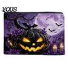 Durable Fabric Organizer Storage Bag, with Halloween Pattern Print, Smooth Zipper Canvas Lightweight Festive Organizer, Portable Stationery Case, for