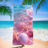 Pink Seashells Beach Towel Ocean Wave Water Ripple Design Soft Microfiber Towel For Beach