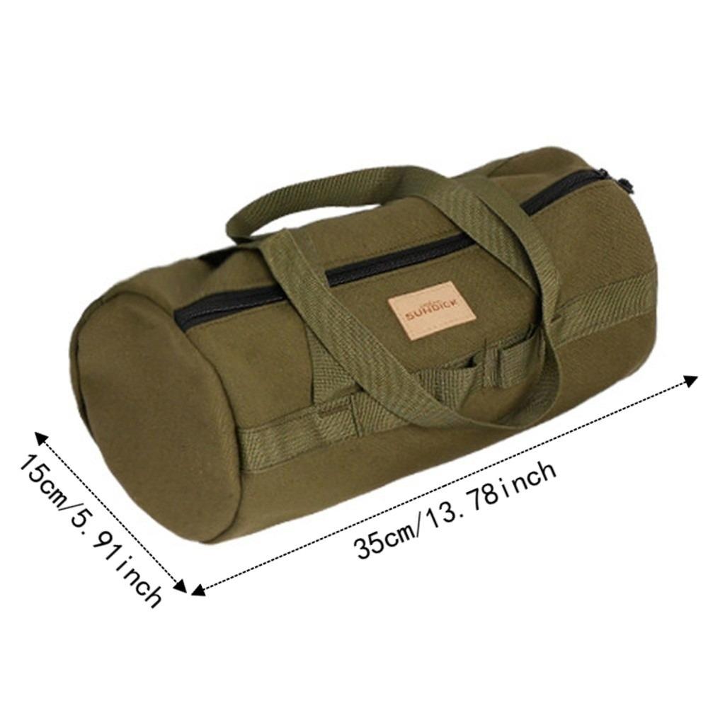 Portable Tent Peg Storage Bag Zipper Closure Canvas Carry Bag Ground Nail Organizer  Outdoor Hiking