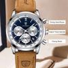 POEDAGAR Luxus Herrenuhr Hohe Qualität Wasserdicht Chronograph Leuchtende Armbanduhr Leder Quarz Uhren Lässige Uhr