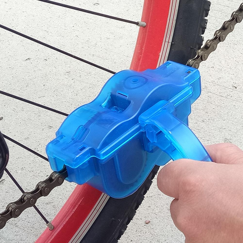Plastic Blue Black Lightweight Portable Mountain Bike Chain Washer Cleaning Brush Handle KitBike Chain Washer