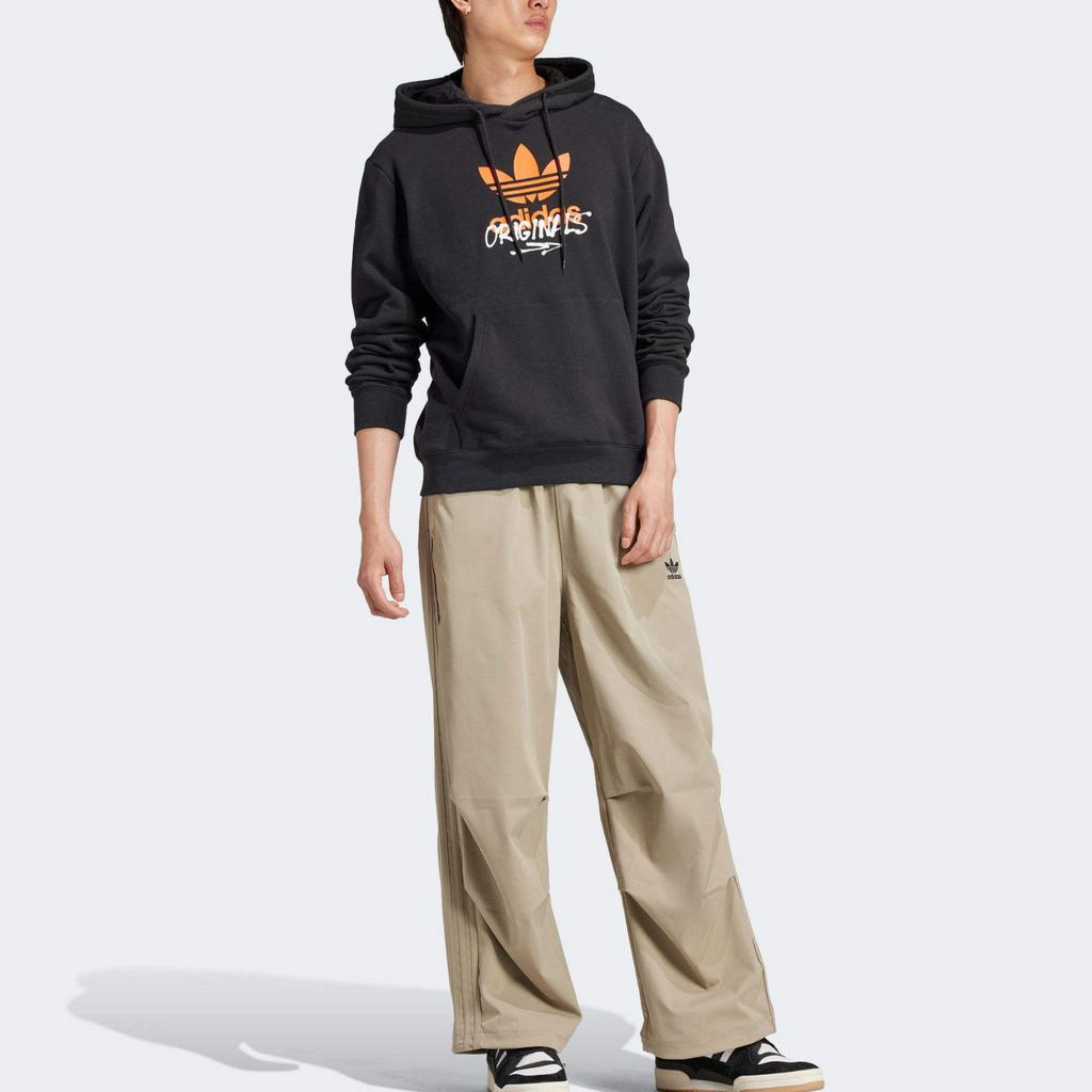 adidas Originale Trainingsbekleidung Straße Bequem Weich Vielseitig Mit Kapuze Langarm Amerikanischer Vintage Hoodie Herren Hoodie Schwarz IZ2581