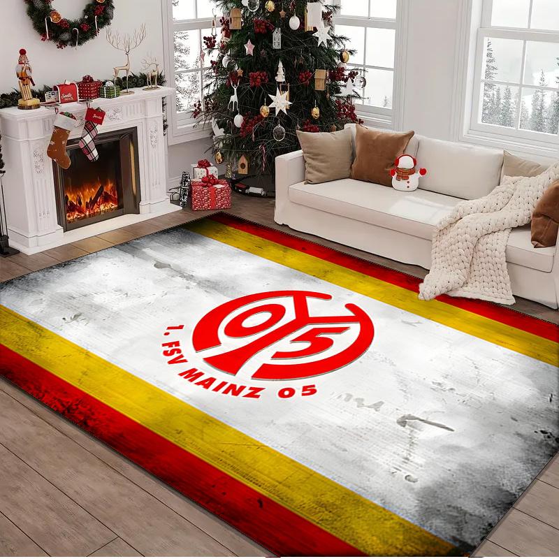 1PC rug Mainz Football Crest Carpet, Chair Rug,Area Rug for Office Bedroom living rooms bedroom, Doormat decor Christmas fan gifts