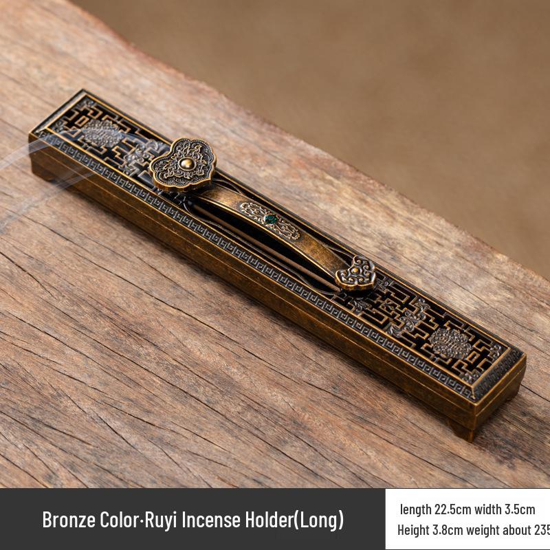 Antique Bodhi Leaf Incense Holder - Japanese-Inspired Aromatherapy Stand