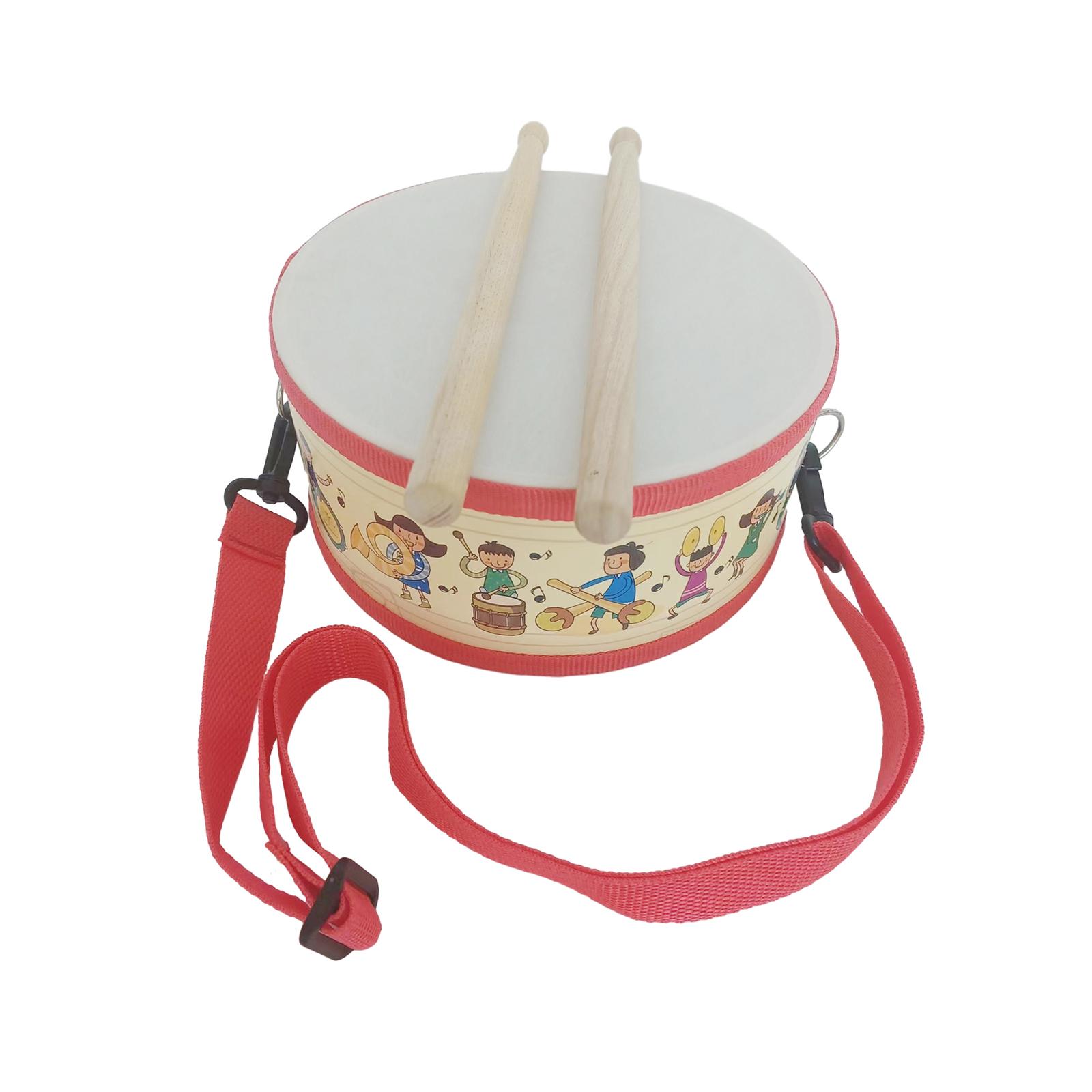 Waist Drum Set Hand Eye Coordination Birthday Gift Drum Instrument 2 Drum Sticks Educational Sensory Kids Drum Set Hand Drum