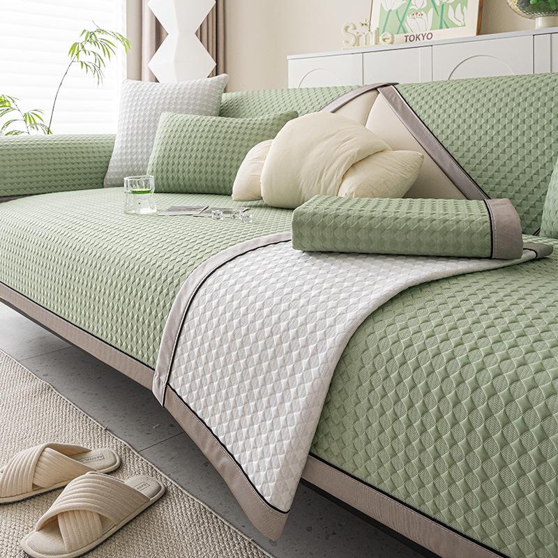 New Ice Silk Sofa Cushion, Summer and Summer Non-slip Mat, Seat Cushion, Cool Bean Cool Cover Cover Cloth