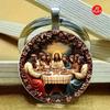 Jesus Last Supper Glass Pendant Keychain With Modern Minimalist Design For Religious Gift