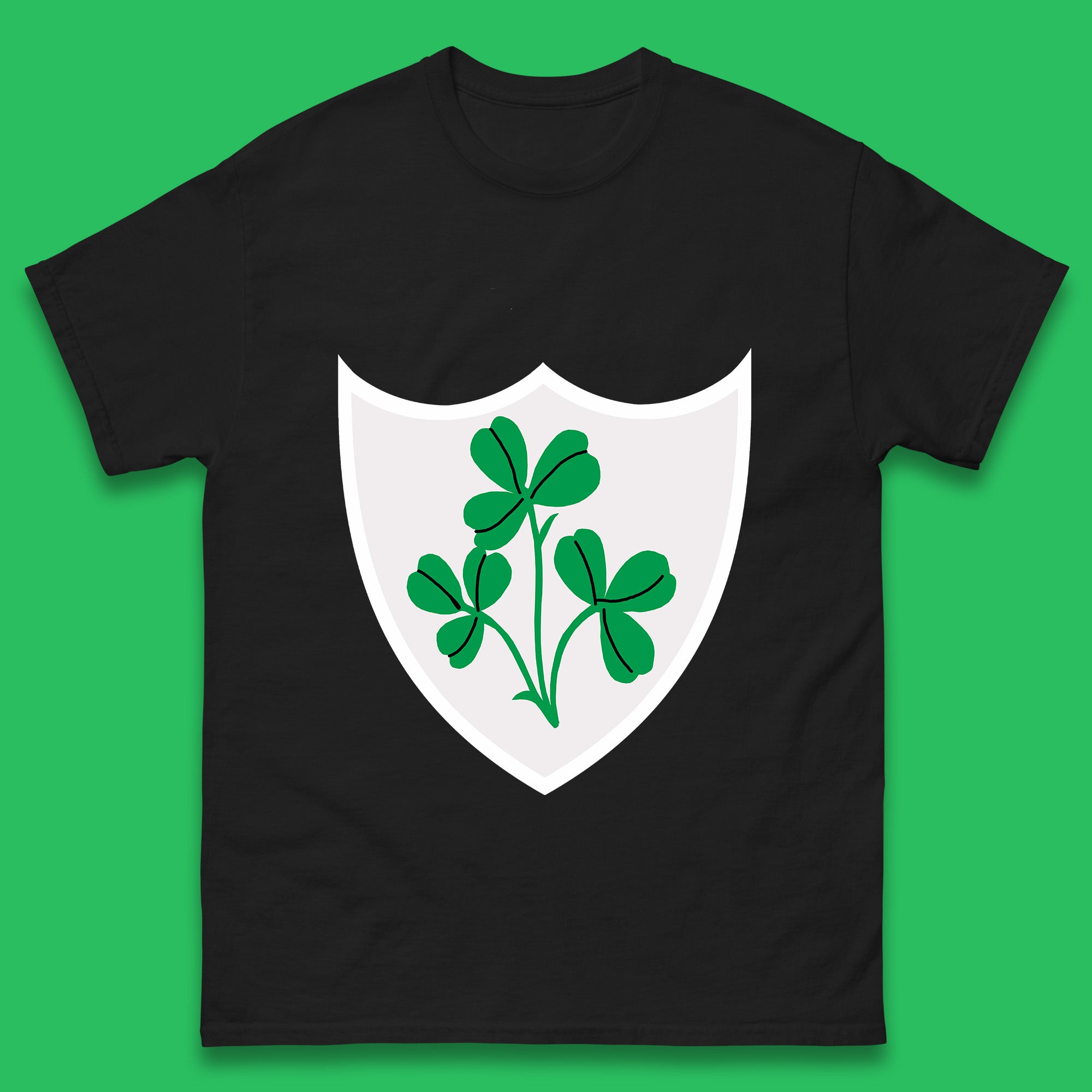 Retro Ireland Rugby Logo Ireland National Rugby Union Team Irish Rugby Mens Tee Top L