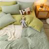 Black White Small Checks Printed Bed Set Floral Duvet Cover Pillowcase Bedding Set Bed Sheet Quilt Cover Single Queen King Size
