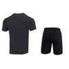 Under Armour Crew Neck Pullover Short Sleeve Top And Elastic Shorts Casual Sports Set Men Sets Black 23500511-001+22500214-001