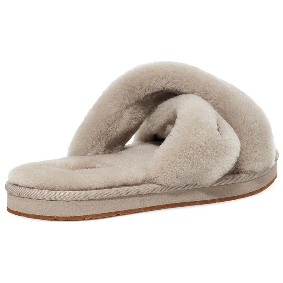 UGG Sheepskin Comfortable Casual Slippers Women Slippers Goat-Brown 1138116-GOA