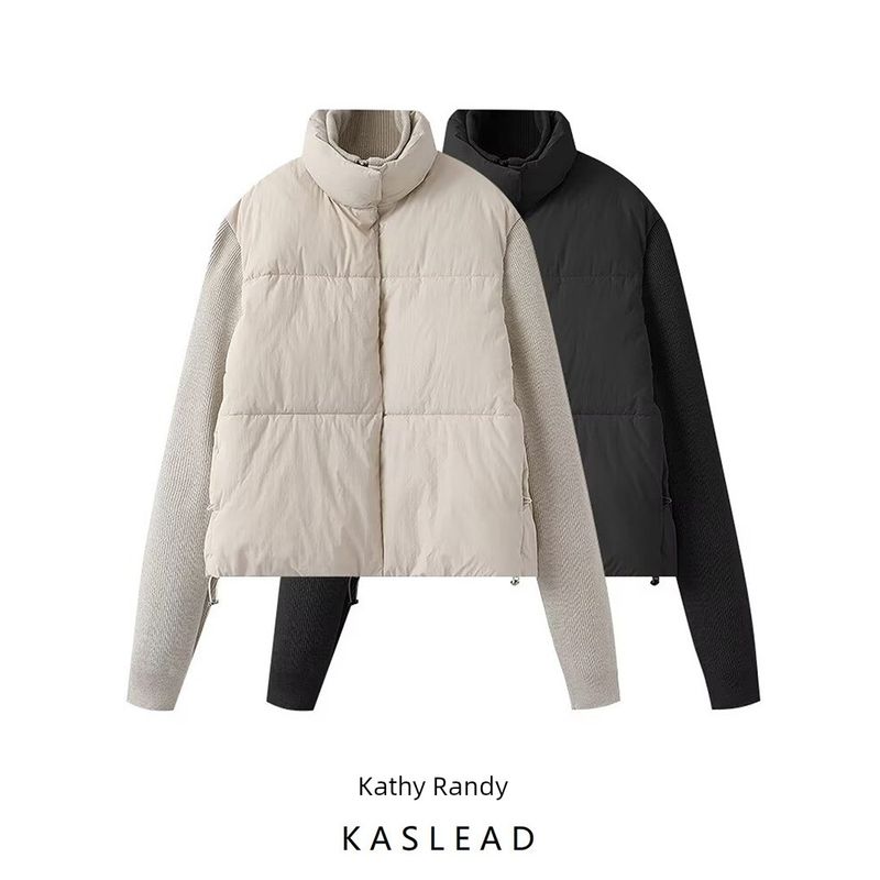 Kaslead New Arrival Women's Clothing Fashion Style Fashion Patchwork Long Sleeves Heattech Cotton Jacket Outwear 0518258