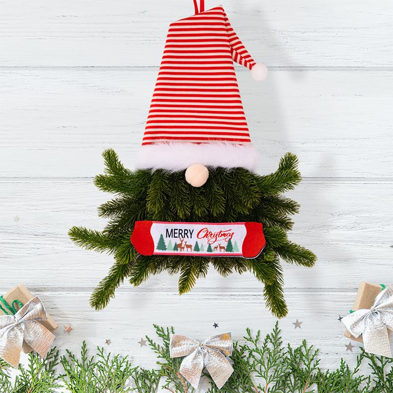 Neue Weihnachtsdekoration Entzückende gesichtslose Puppe Baumschmuck Festlicher Elfenkranz Gnom Türhänger
