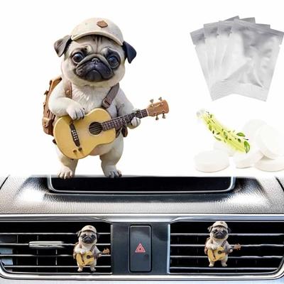 Car Air Freshener Acrylic Dog Vent Clip Decorative Car Scent Car Air Conditioner Clip Rust-Proof Dog Loves Gift Auto Vent Interior Accessories