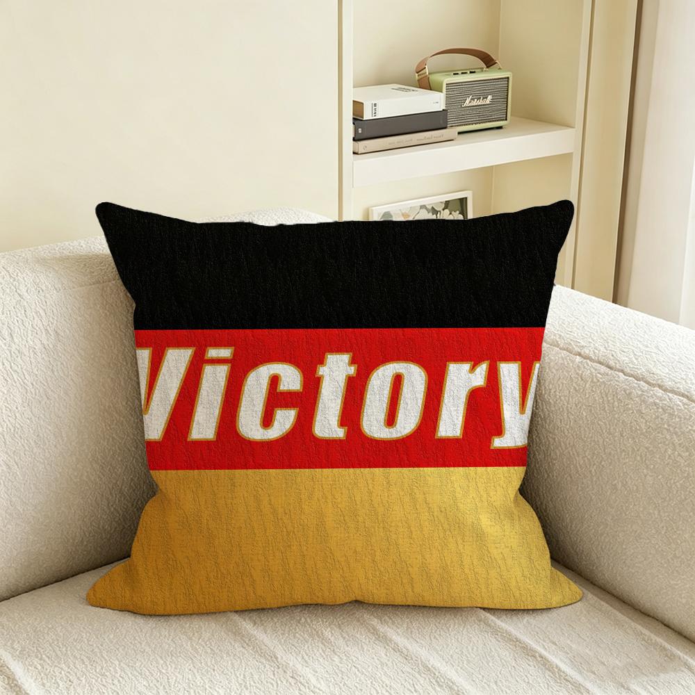 A-All Countries Unite For Victory Cushion Cover Natural Linen Pillowcase Set, All-In-One Decor For Sofa, Bedroom & Chair