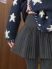 Women's A-Line Pleated Wool Skirt In Dark Gray - Retro College Style, High Waist, Plus Size, Slimming for Spring 2026
