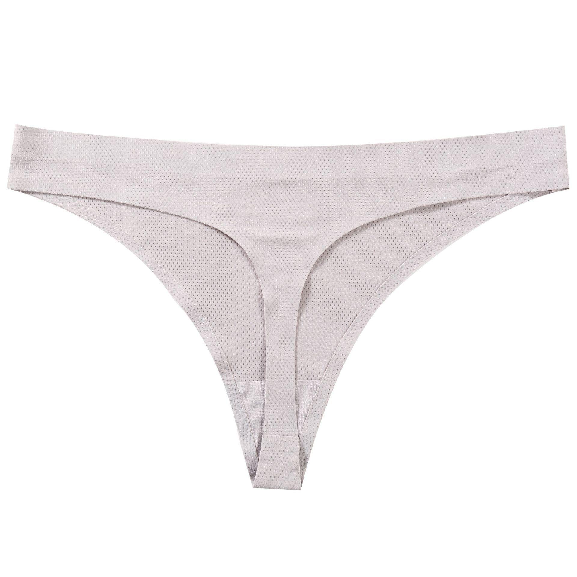 

Сексуальные бесшовные цельные стринги с принтом средней длины M size серый