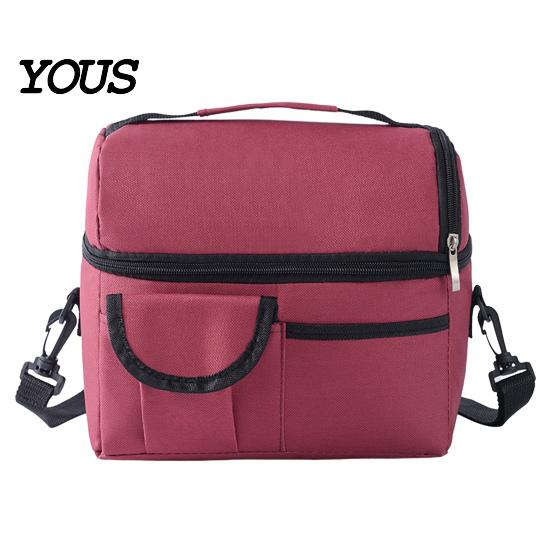 Portable Mommy Bag Insulated Double Layer Lunch with Shoulder Strap, Durable Oxford Cloth Large Outdoor Meal Prep Capacity Container, Leakproof