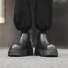 2024 autumn high-top thick-soled Chelsea boots men's tooling Martin boots heightening short boots 16896-J