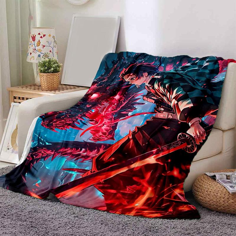 

1pc Anime Character Purple Home Blanket, Decorative Throw for Couch, Bed .B047 80x120cm