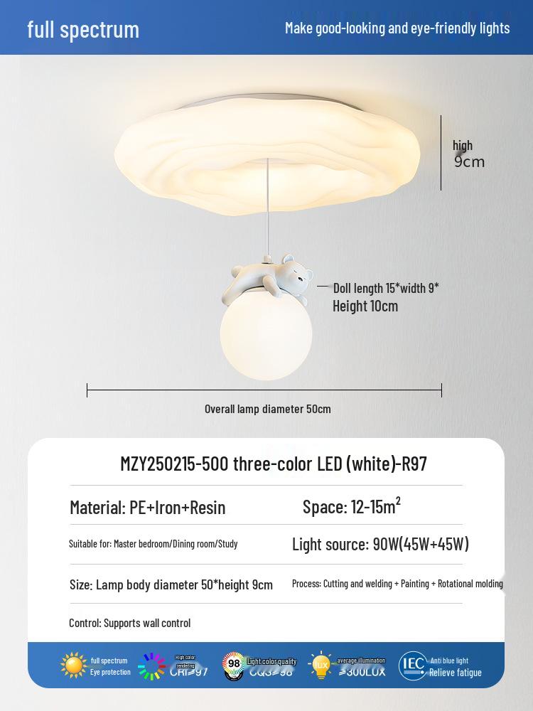 Pumpkin Bear Ceiling Lamp for Children's Bedroom