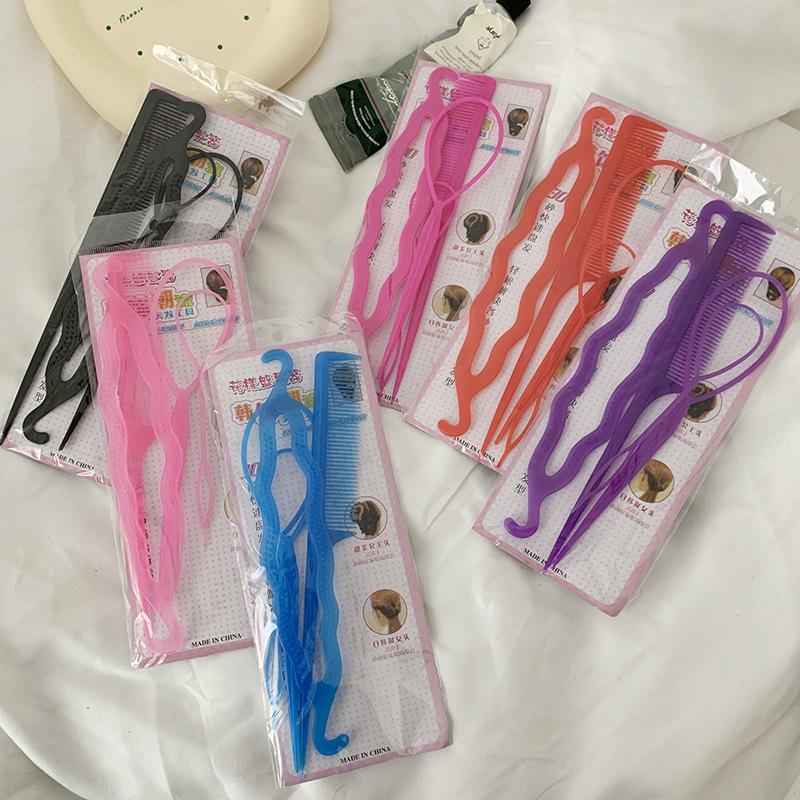 Simple Pattern Hair Pulling Pin Hair Styling Set Four Piece Hairdressing Tool Hair Styling Braid Hair Tool