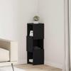 Corner Cabinet Black Oak Effect 25.5 x 25 x 80 cm Particleboard