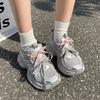 Star with the same ins Korean version of the new dad shoes girl 2025 summer student sports running casual mesh increase