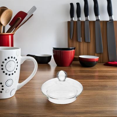 Klarer Hitzebeständiger Glas Teekannen Deckel Ersatz für Teekessel Schlichtes Elegantes Design Verhindert Verschütten