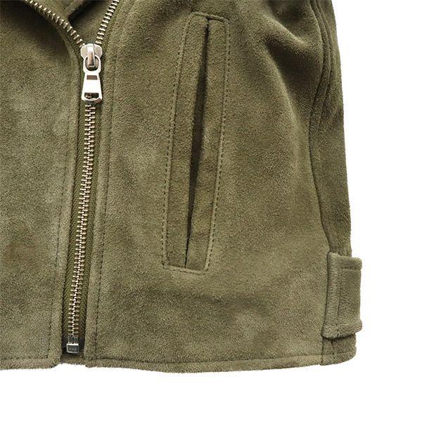 SNIDEL Lamb suede double Riders jacket khaki SWFJ181182 Women Used