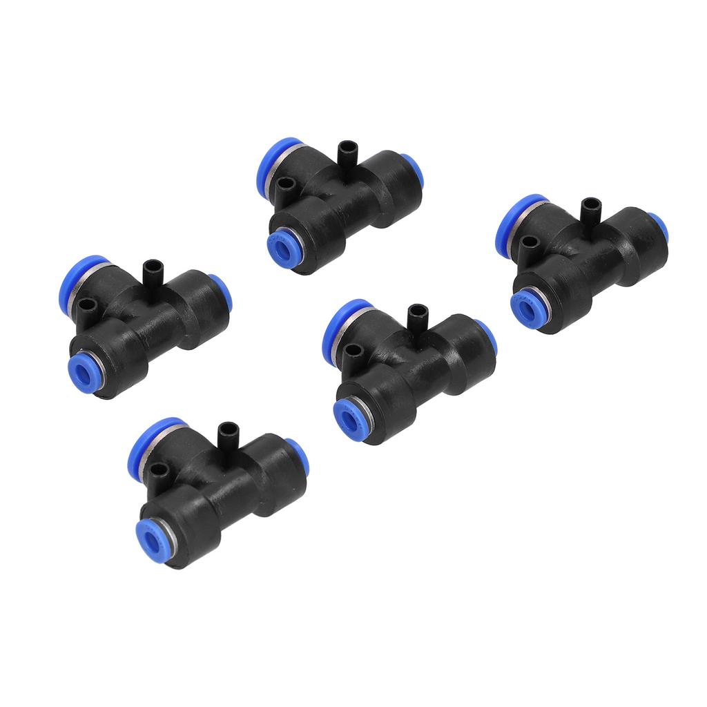 10Pcs Pneumatic Connectors Plastic Air Hose T Tube Push To Connect Tee Union PEG6?12?6