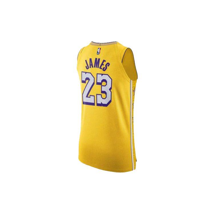 Nike Maglia da Basket Edizione Giocatore AU 2019 2020 Los Angeles Lakers LeBron James LeBron James Uomo Giallo AV4583-728