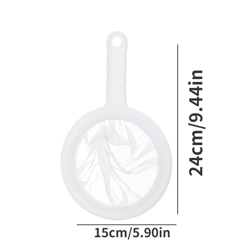 1pc Ultra-fine Mesh Strainer Kitchen Nylon Mesh Filter Spoon For Suitable For Soy Milk Coffee Milk Yogurt, 100/200/400 Mesh