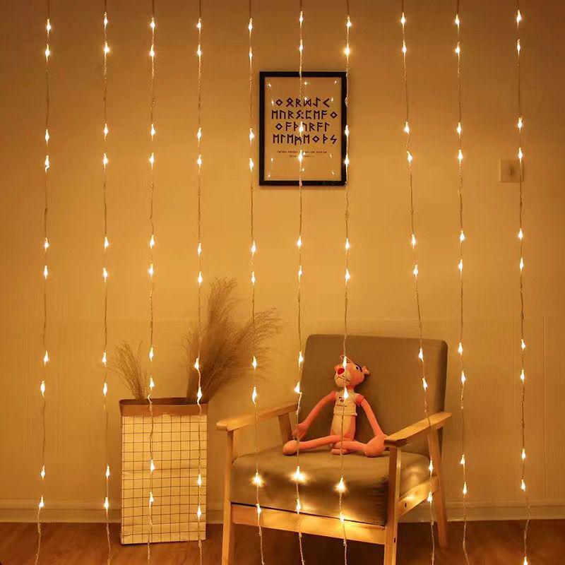 LED Waterfall Flowing Net Lights: Outdoor Waterproof Festival Decoration Fairy Lights for a Romantic Atmosphere