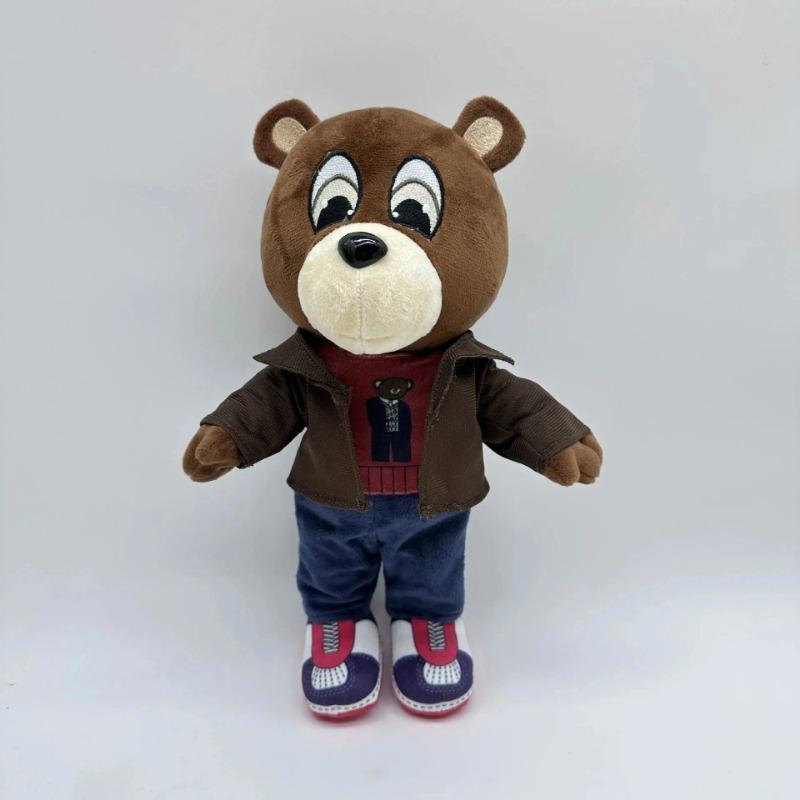 

30 см Kawaii Kanye Dropout Bear Teddy Bear Плюшевые игрушки Kanye West Выпускной Мягкий домашний декор комнаты подарок на день рождения