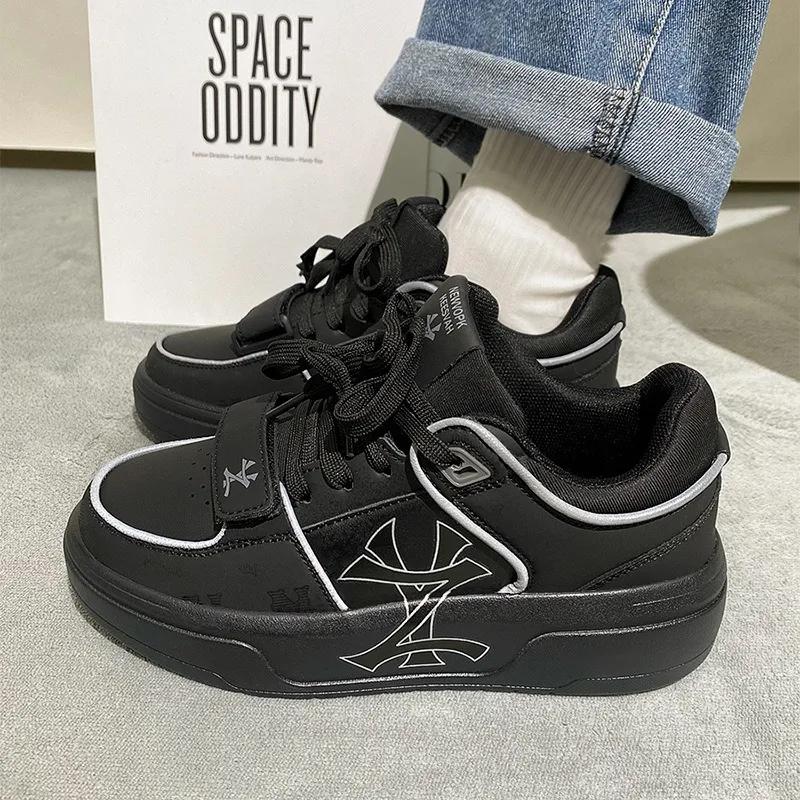 

Кроссовки унисекс женские модные туфли на платформе с буквенным принтом мужские кроссовки повседневные кроссовки для ходьбы бег трусцой кожаные спортивные туфли 44 чёрный