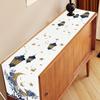 Thickened Ramadan Table Runner Vintage Castle Lantern Pattern Star Moon Tablecloth Decorative Dining Table Flag Table Protection