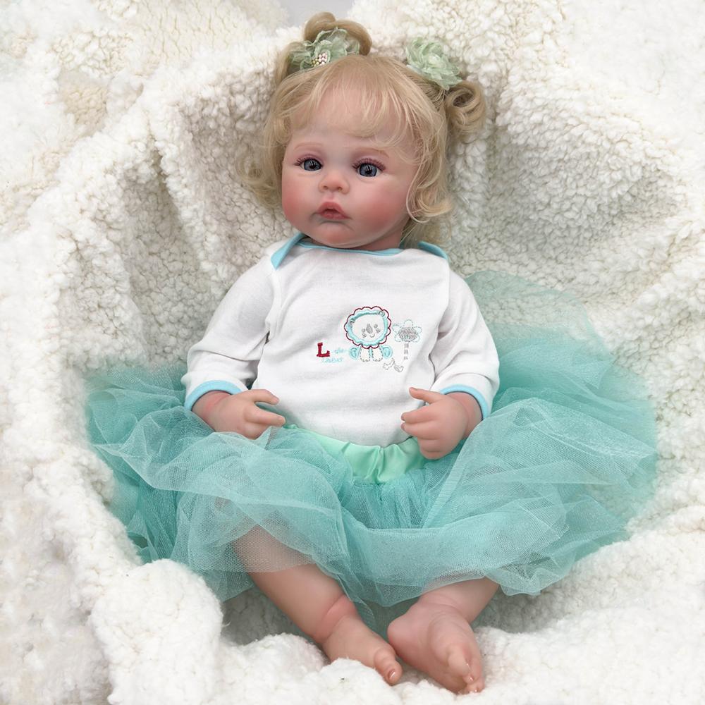18-дюймовая кукла Reborn Baby Doll 3D раскрашенная кожа Bebe Ruborn De Silicona куклы — фото 5