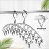 Space Saving Stainless Steel Hanger Strong Support Laundry Airer Hanger  Clothing Rack