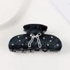 Elegant Hair Claw Clip With  Embellishments Pink Bowknot Design Anti-Slip Grip Fashionable Daily Wear Accessory