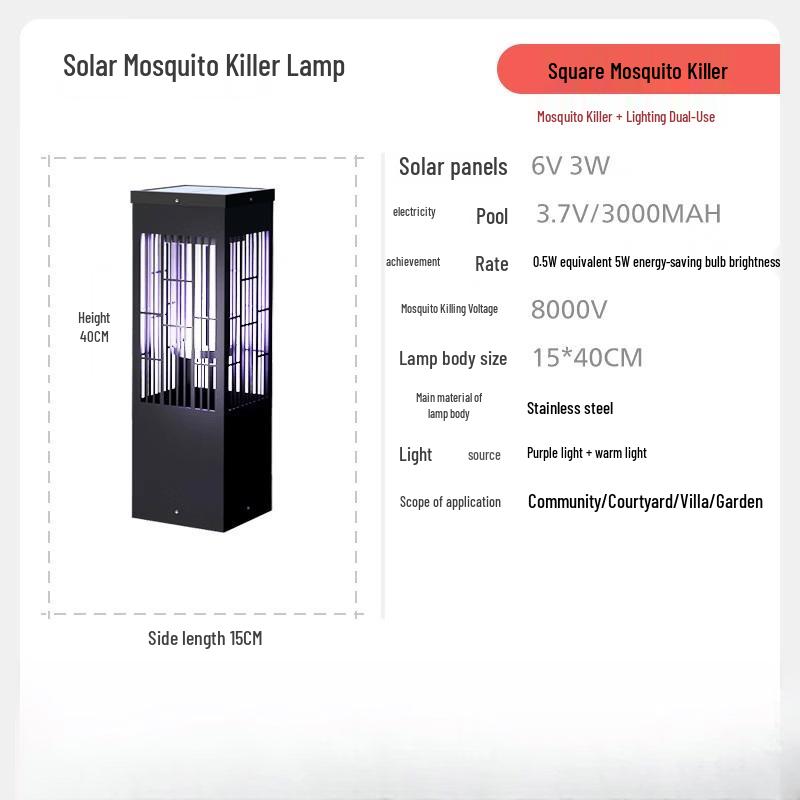 Outdoor Solar Mosquito Killer Lamp