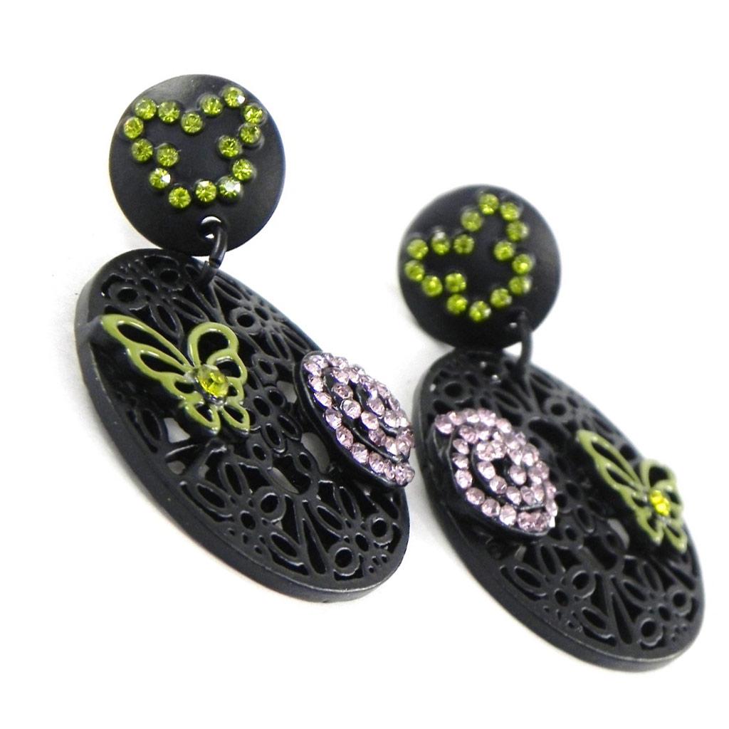 NOA [H8880] - Boucles Créateur 'Carmen' vert rose