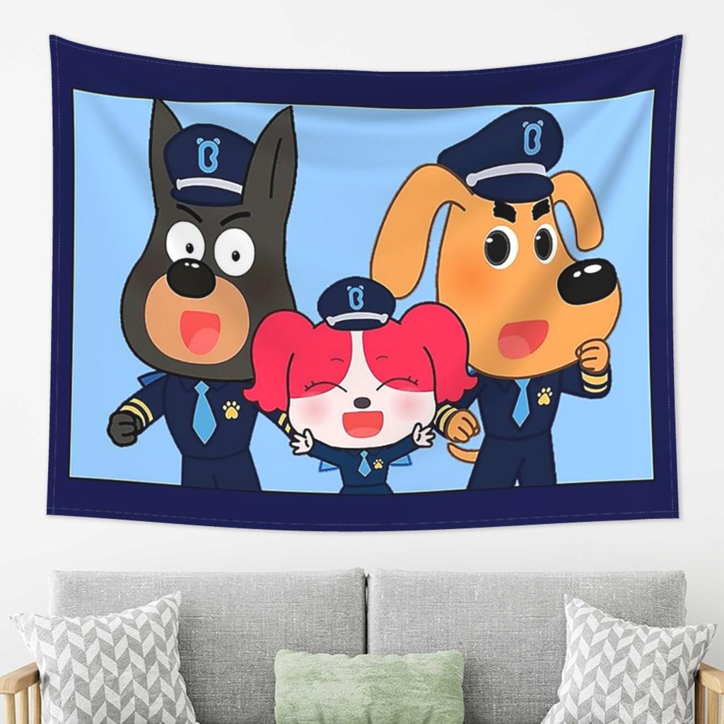 Tapestry Dekoracyjne z Sheriffem Labradorem Sztuka Estetyczne Tapiserie do Salonu Sypialni Domowa Ścienna Tkanina Ścienny Wiszący