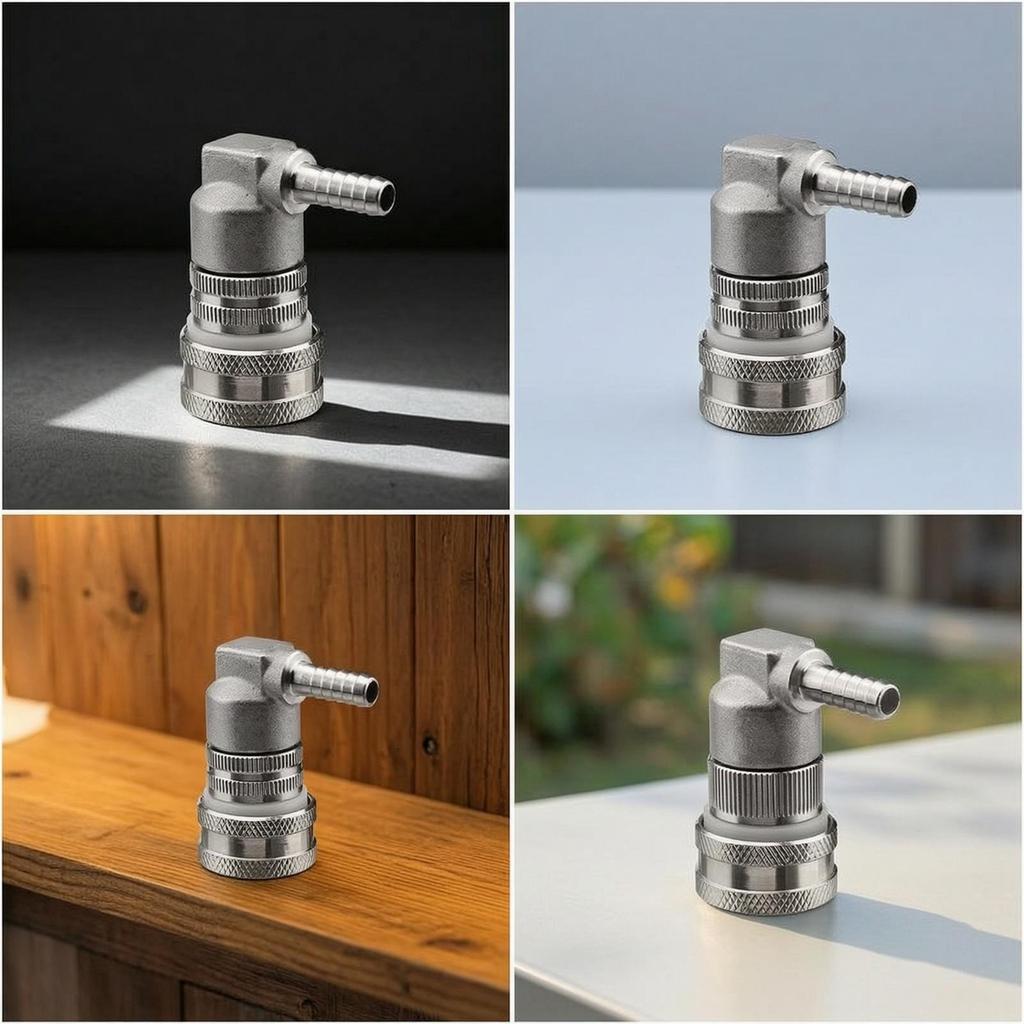 Lock Disconnect with Elbow 90-Degree Keg Fitting Stainless Steel Corny