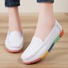 Women’s Moccasins Summer Loafers White Leather Driving Flats Casual Slip On Soft Nurse Shoes Black Walking Shoes