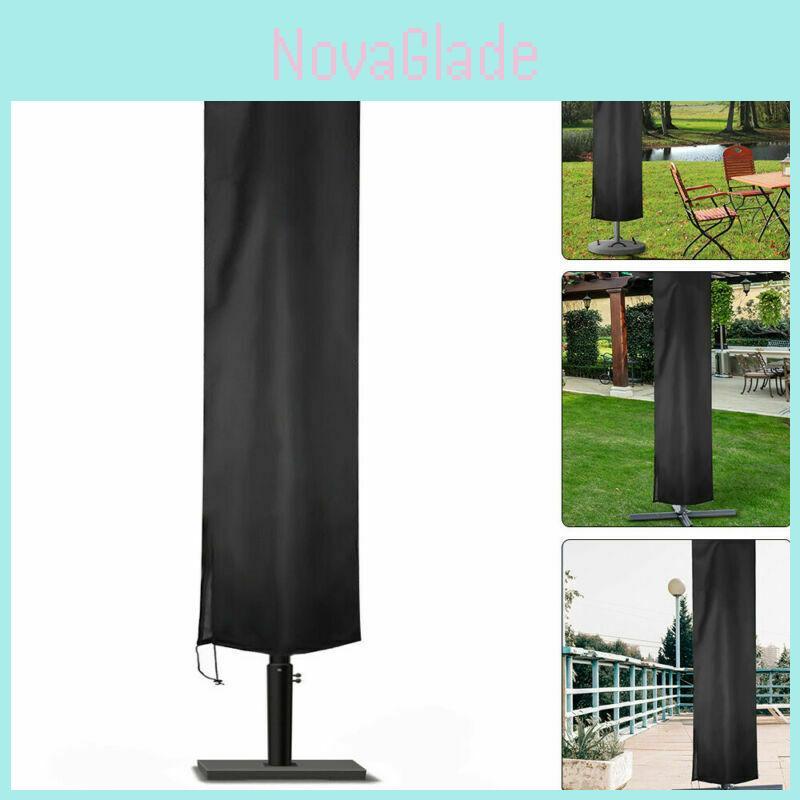 Duurzame Polyester Buiten Parapluhoes Waterdicht Winddicht Zwart Oxford Stof